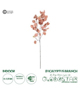 GloboStar® Artificial Garden EUCALYPTUS BRANCH 20257 Τεχνητό Διακοσμητικό Κλαδί Ευκάλυπτου Π27 x Υ93cm